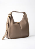 Sac Ève Taupe Grainé Or