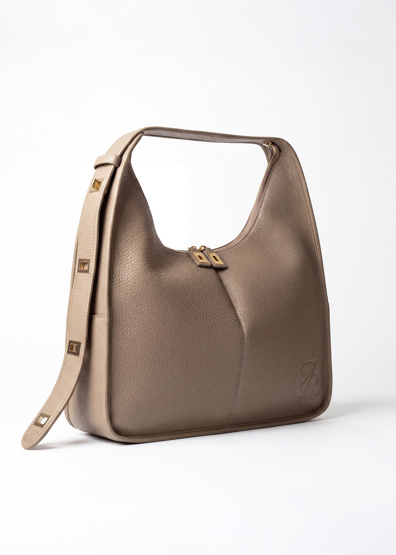 Sac Ève Taupe Grainé Or