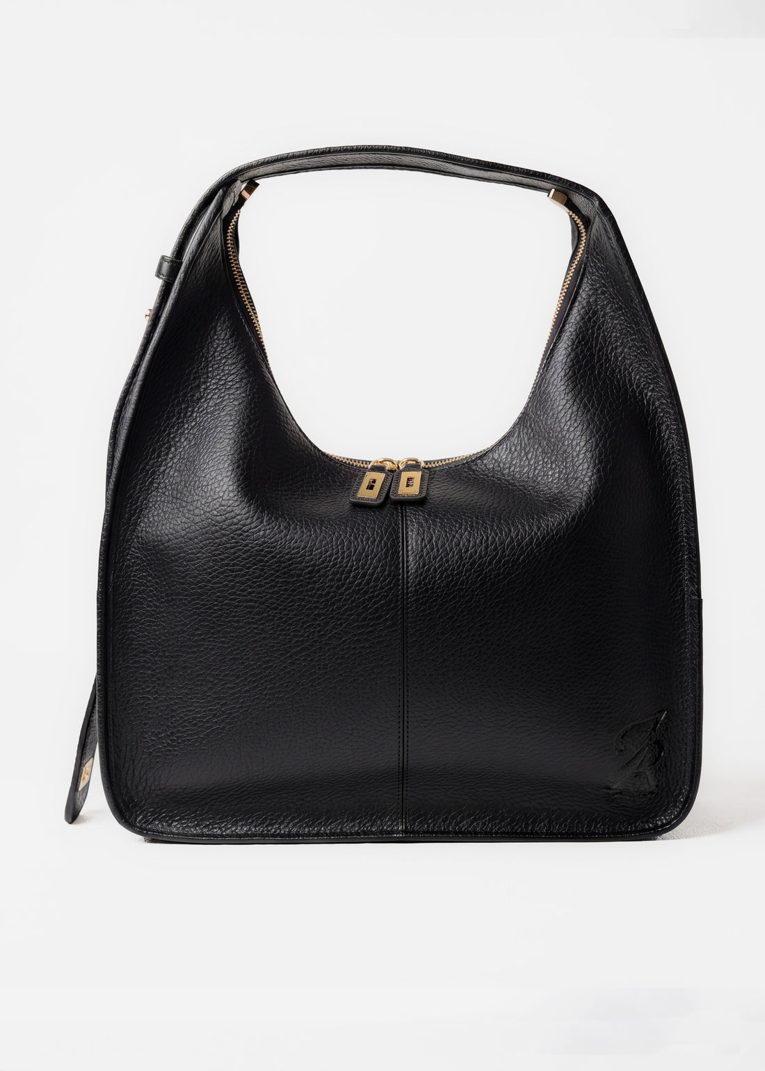 Sac Ève Noir Grainé Or