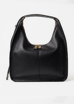 Sac Ève Noir Grainé Or