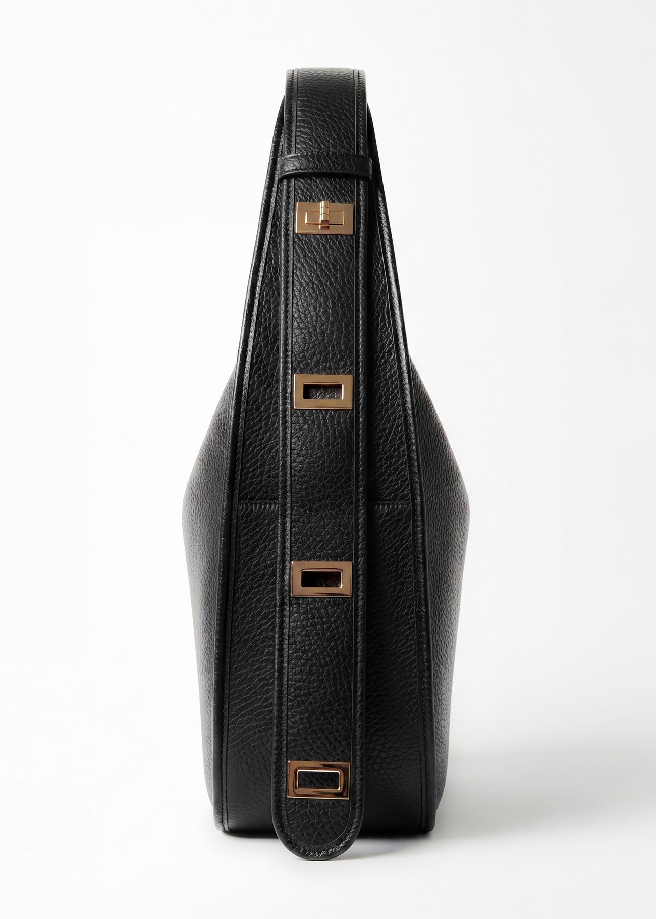 Sac Ève Noir Grainé Or