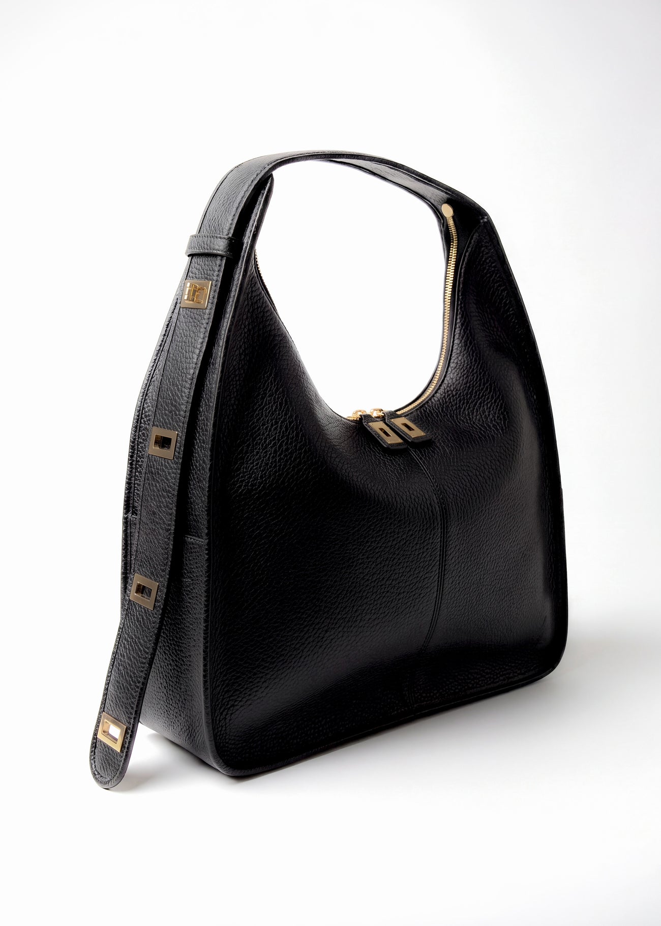 Sac Ève Noir Grainé Or