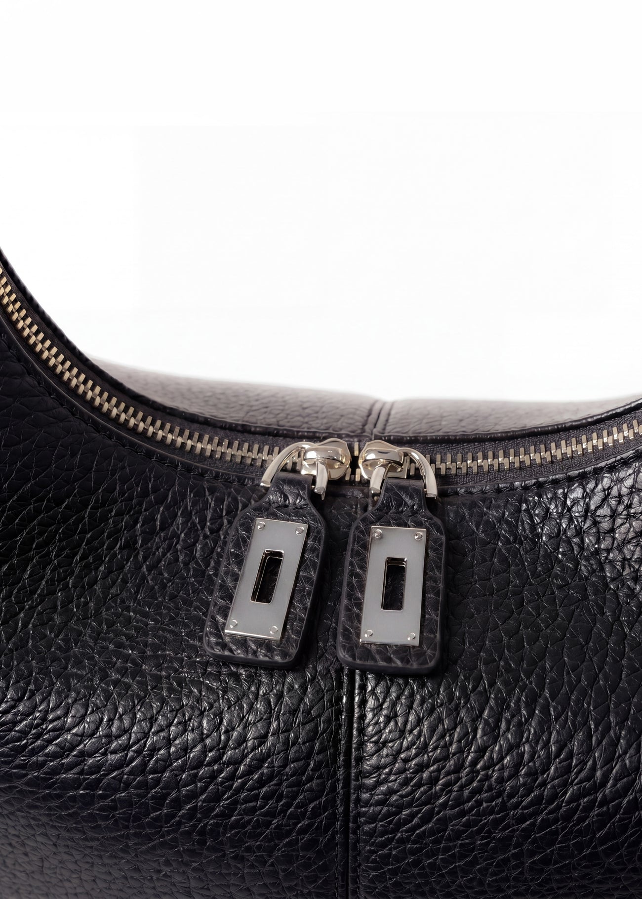Sac Ève Noir Grainé Argent