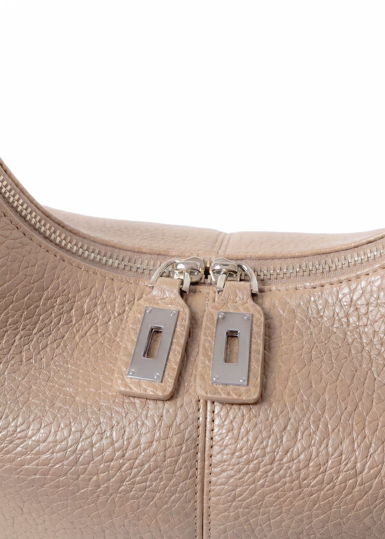 Sac Ève Taupe Grainé Argent