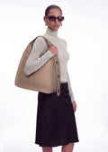 Sac Ève Taupe Grainé Or