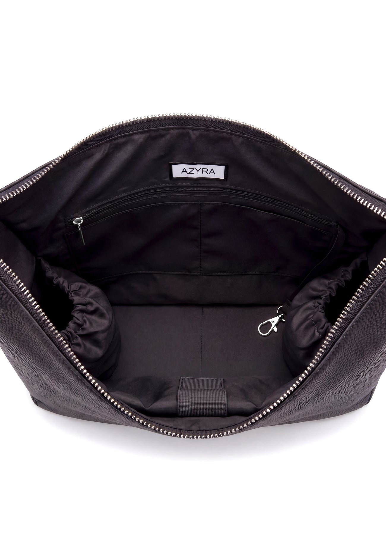 Sac Ève Noir Grainé Argent
