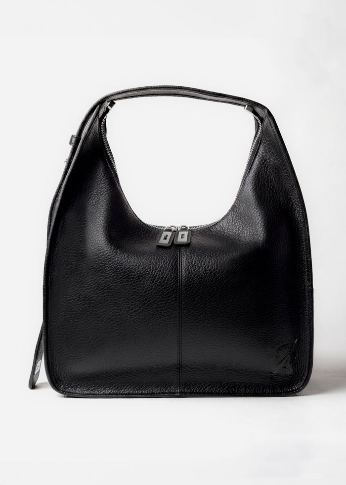 Sac Ève Noir Grainé Argent
