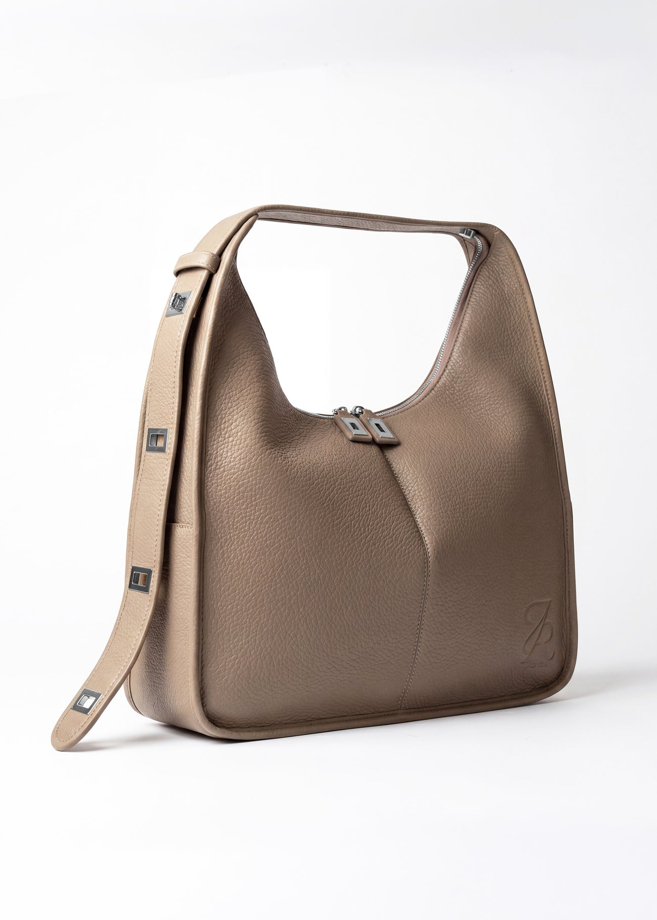 Sac Ève Taupe Grainé Argent