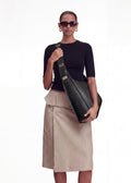 Sac Ève Noir Grainé Or